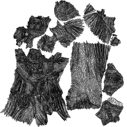 realistic 3D people woman casual standing, render-ready for V-Ray and Corona, FBX OBJ, wireframe top-down view