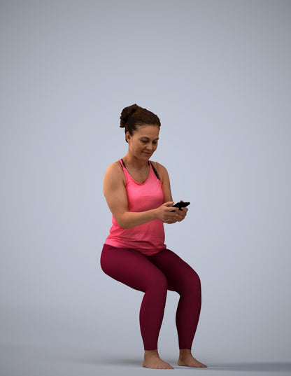photogrammetry 3D woman sport, realistic human model archviz FBX