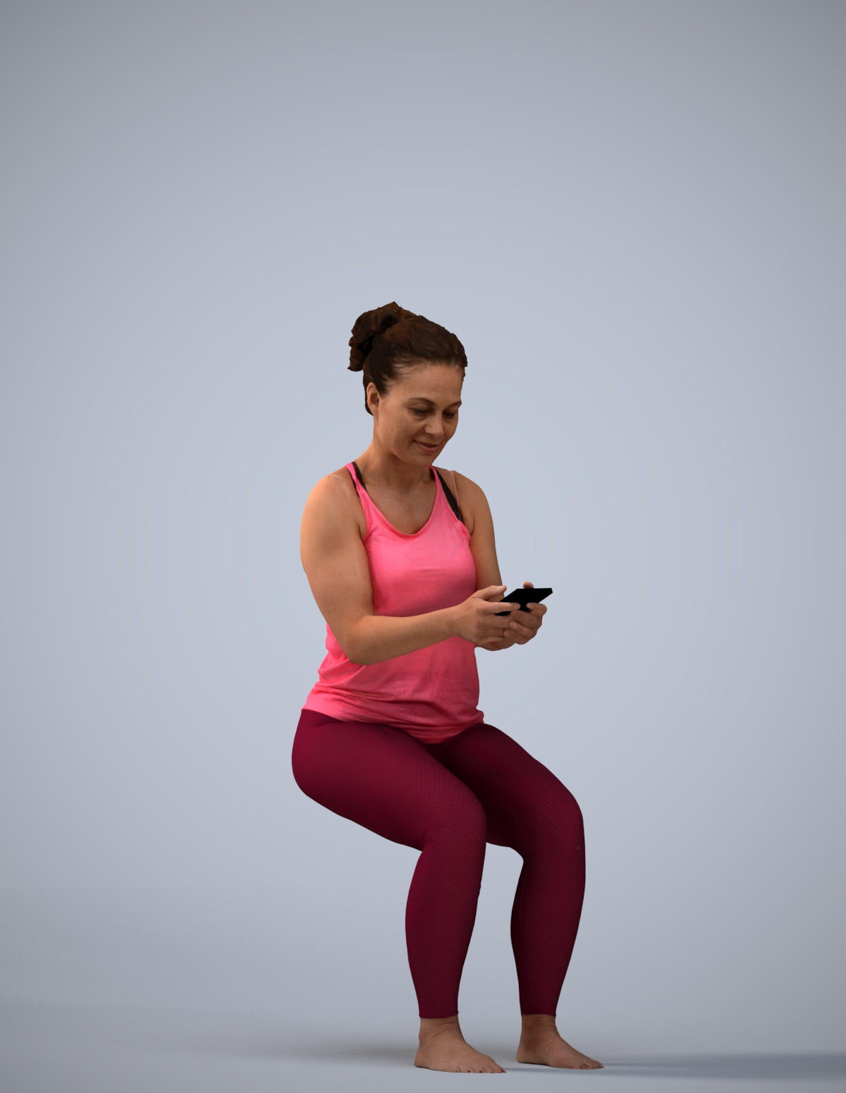photogrammetry 3D woman sport, realistic human model archviz FBX