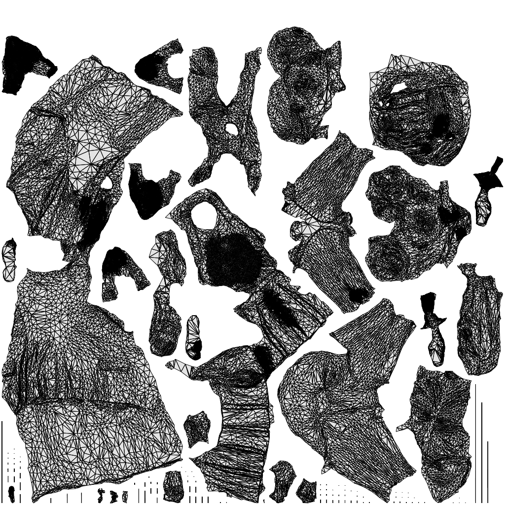3D people model boy kids, scanned human for 3ds Max rendering, wireframe top-down view