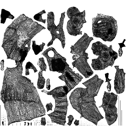 3D people model boy kids, scanned human for 3ds Max rendering, wireframe top-down view
