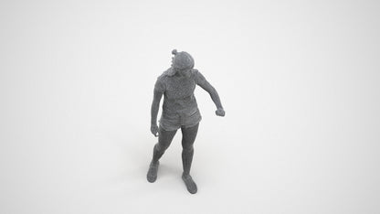 photogrammetry 3D girl casual door, realistic human model archviz FBX, wireframe three-quarter view