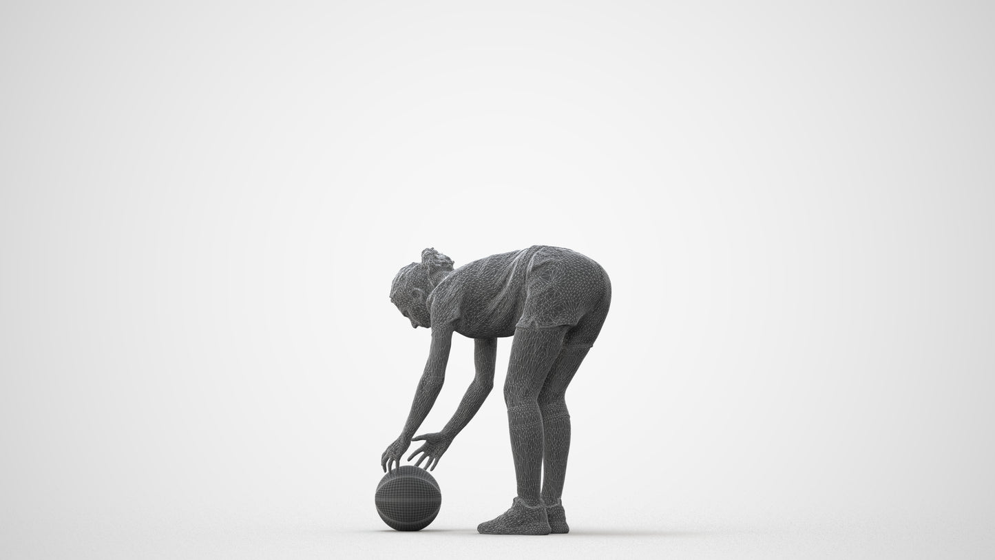 scanned 3D woman sport, photogrammetry people for Enscape and V-Ray, square thumbnail