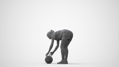 scanned 3D woman sport, photogrammetry people for Enscape and V-Ray, square thumbnail