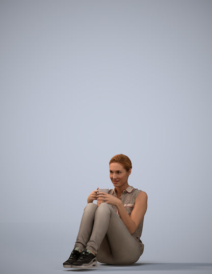 photogrammetry 3D woman casual business, realistic human model archviz FBX