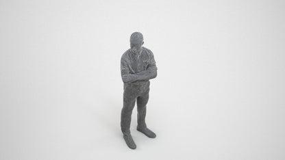 realistic 3D boy hospitality, scanned archviz people for Blender and 3ds Max, wireframe three-quarter view