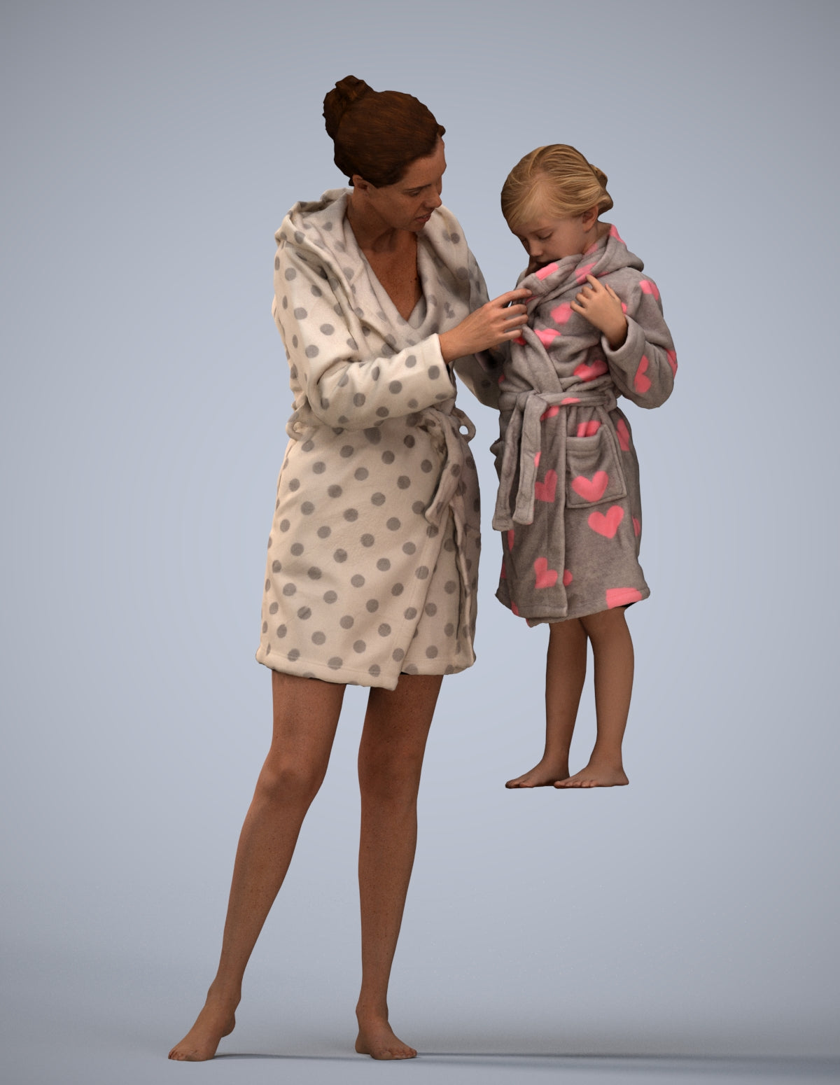 realistic 3D people girl casual kids, render-ready for V-Ray and Corona, FBX OBJ