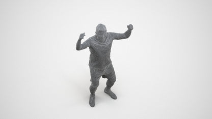 realistic 3D man sport, scanned archviz people for Blender and 3ds Max, wireframe three-quarter view
