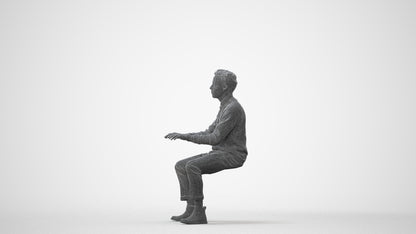 realistic 3D human man casual business, archviz people FBX OBJ for Blender, square thumbnail