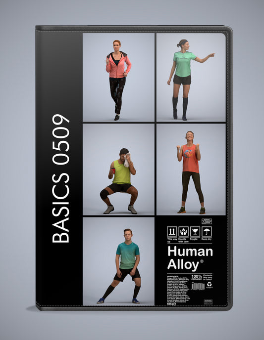 Basics_0509 - Sport | 5x Realistic 3D People Set