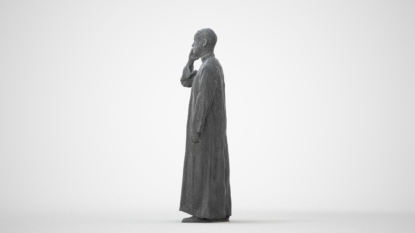 realistic 3D human man standing, archviz people FBX OBJ for Blender, square thumbnail