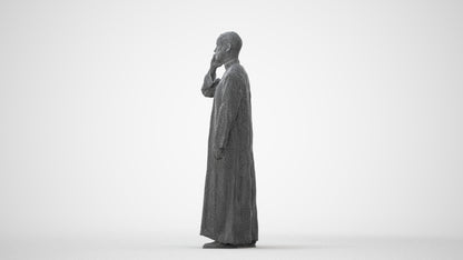 realistic 3D human man standing, archviz people FBX OBJ for Blender, square thumbnail