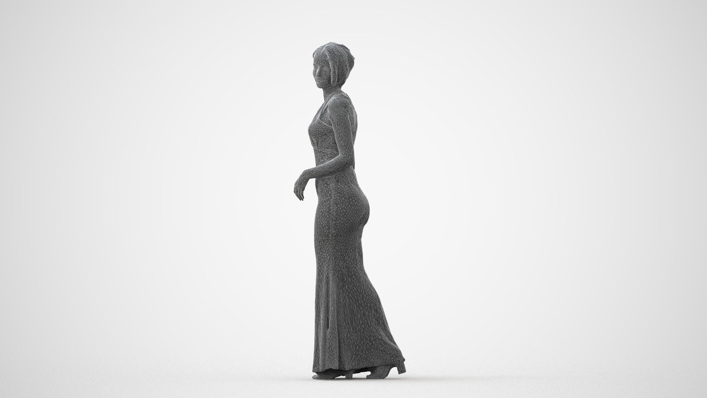 realistic 3D people woman formal formalaffairs, render-ready for V-Ray and Corona, FBX OBJ, square thumbnail