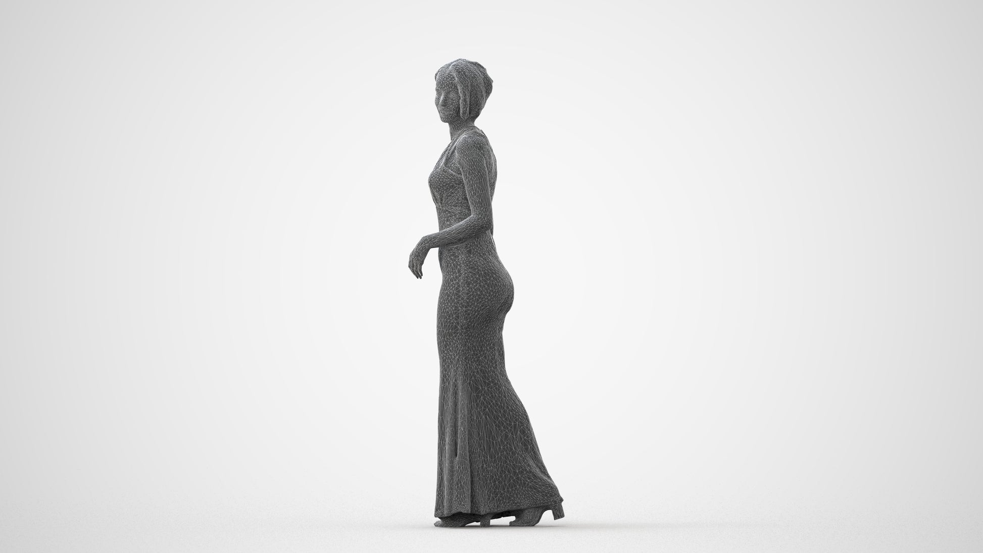realistic 3D people woman formal formalaffairs, render-ready for V-Ray and Corona, FBX OBJ, square thumbnail