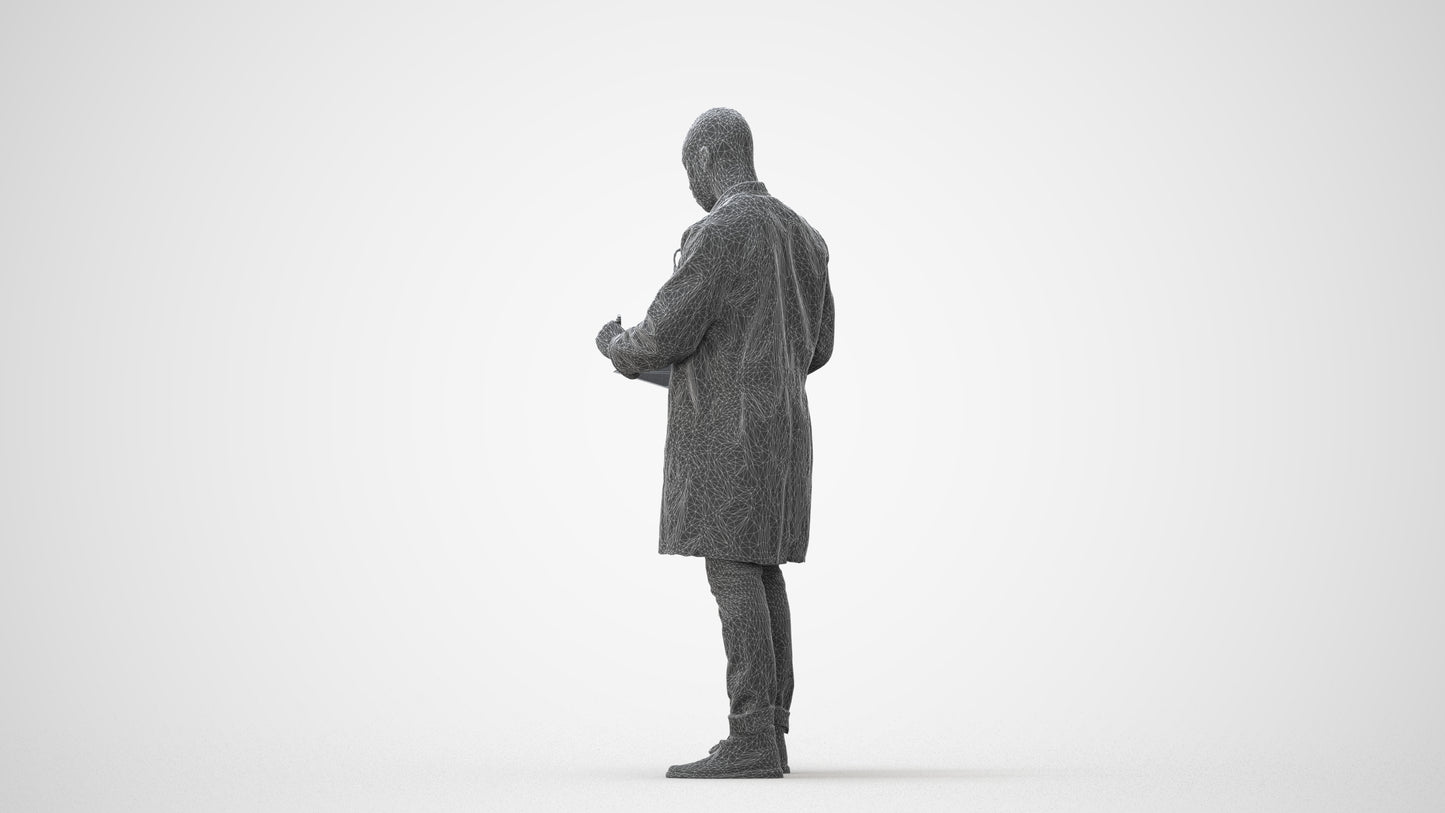 photogrammetry 3D man medical, realistic human model archviz FBX, square thumbnail