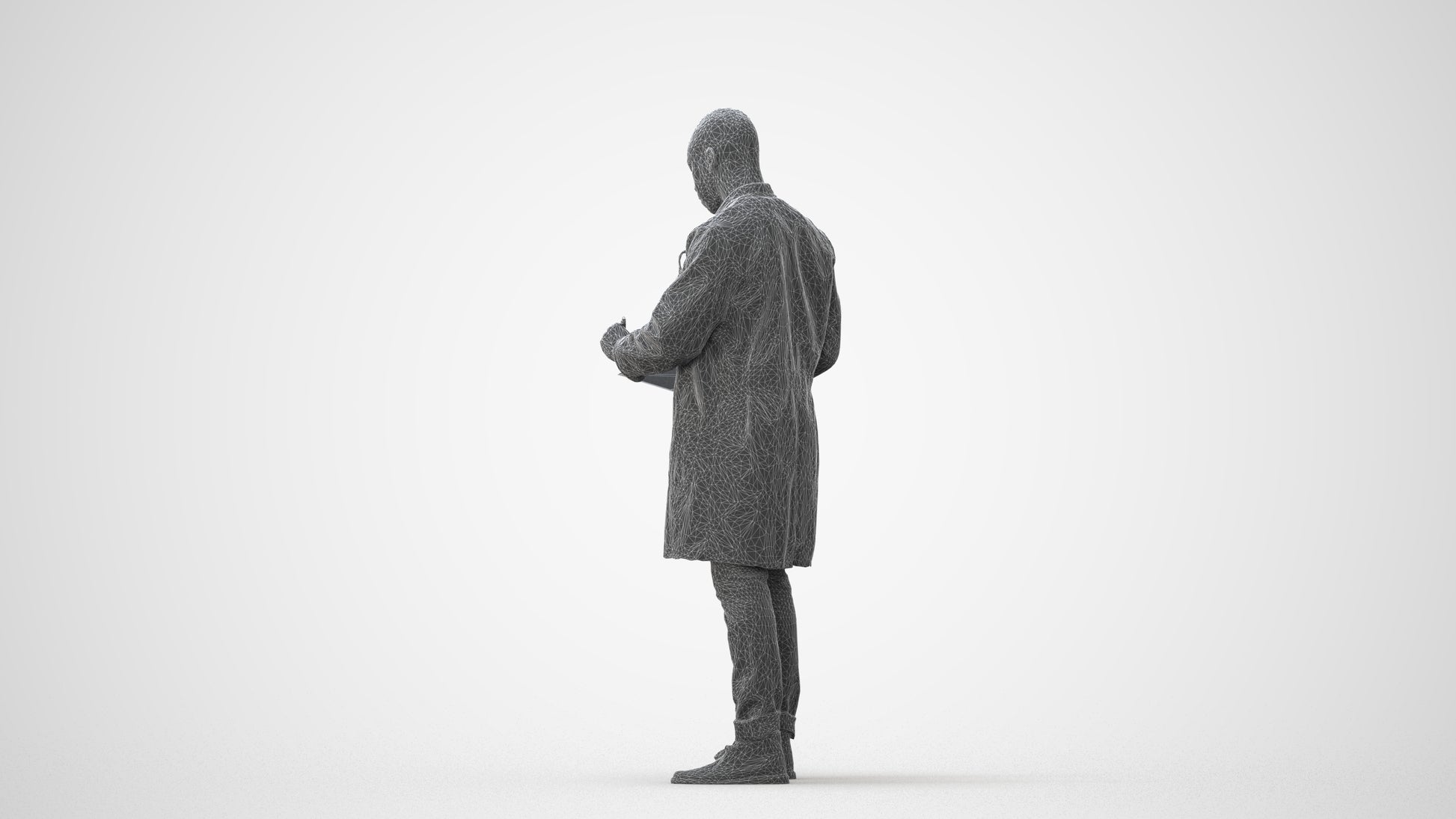 photogrammetry 3D man medical, realistic human model archviz FBX, square thumbnail