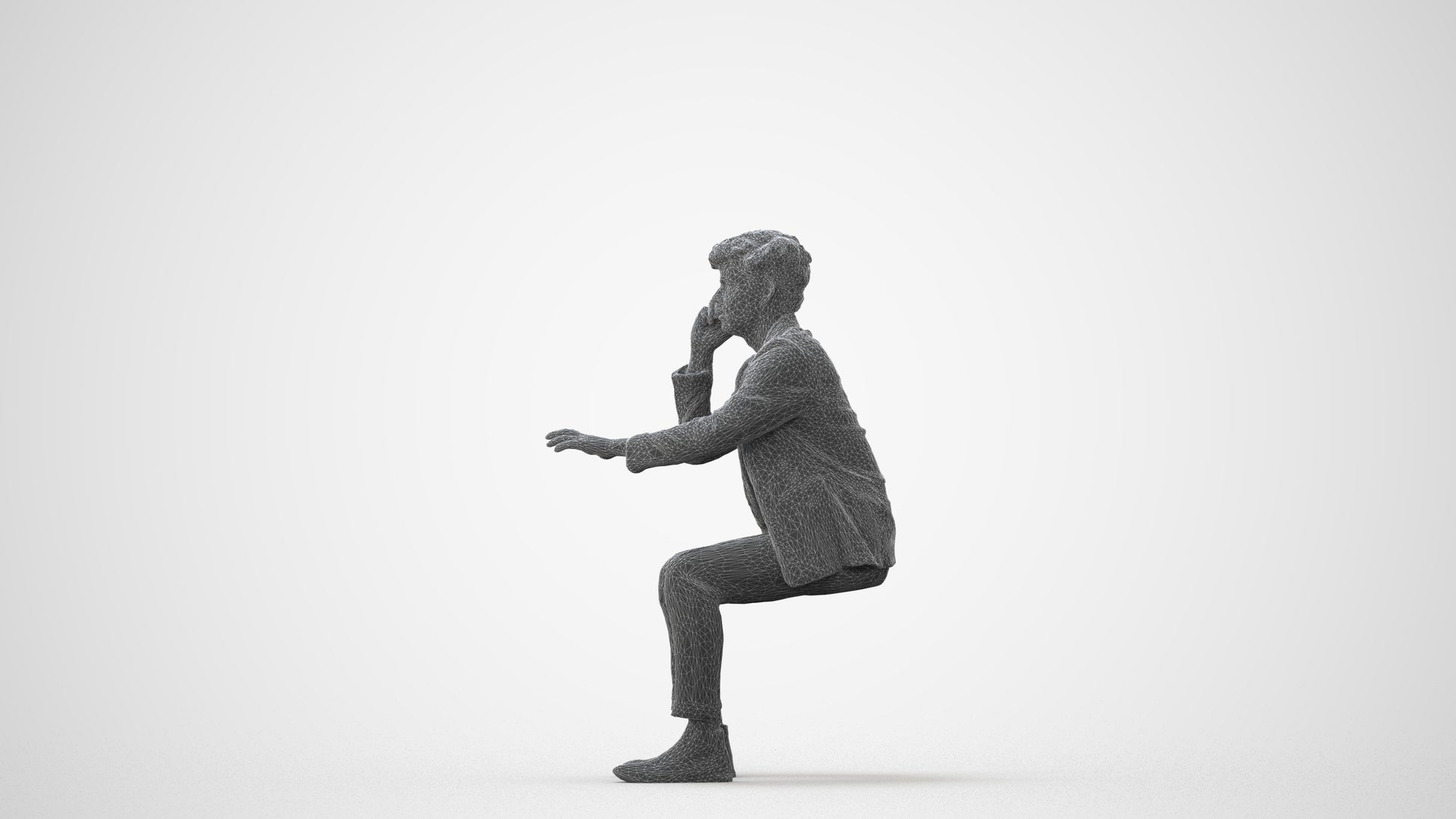 3D scanned man business, photorealistic archviz people for Enscape and SketchUp, square thumbnail