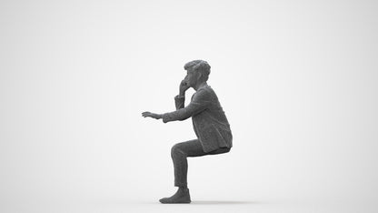3D scanned man business, photorealistic archviz people for Enscape and SketchUp, square thumbnail