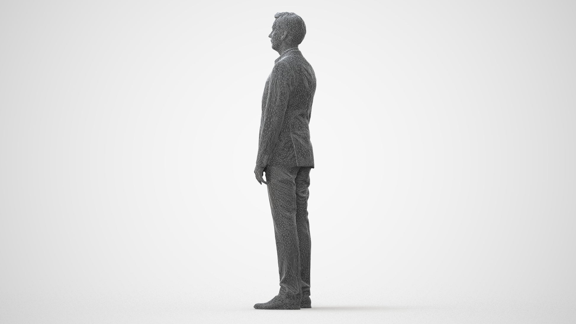3D people model man business, scanned human for 3ds Max rendering, square thumbnail