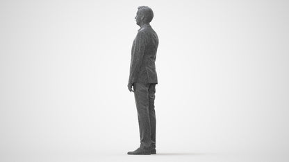 3D people model man business, scanned human for 3ds Max rendering, square thumbnail