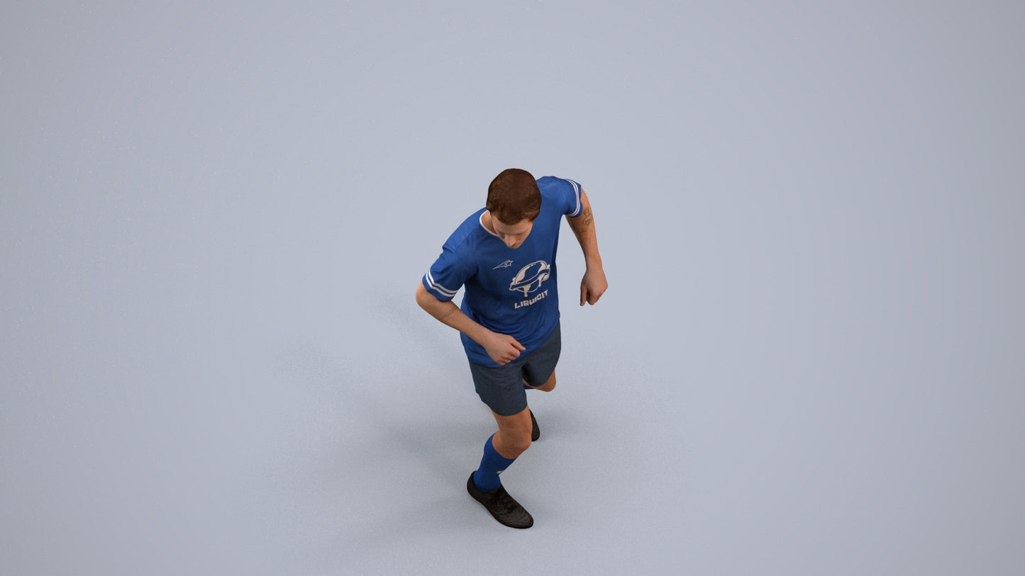 realistic 3D man sport, scanned archviz people for Blender and 3ds Max, back view render