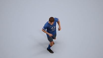 realistic 3D man sport, scanned archviz people for Blender and 3ds Max, back view render