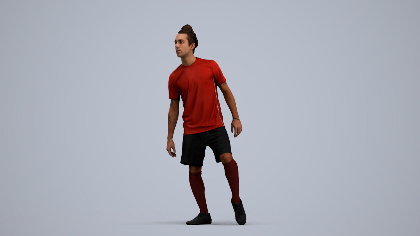 realistic 3D human man sport, archviz people FBX OBJ for Blender, standing pose render