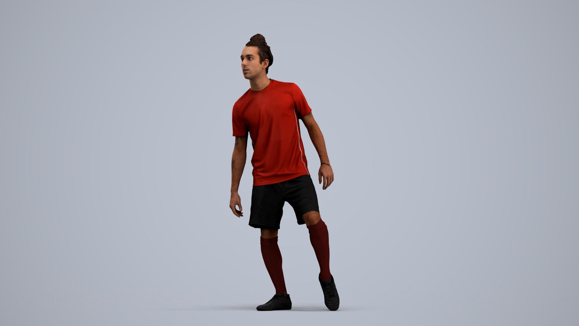realistic 3D human man sport, archviz people FBX OBJ for Blender, standing pose render