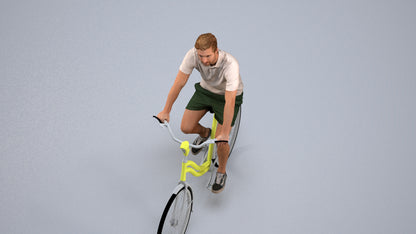 3D human model man casual mix, photogrammetry scanned person for archviz, back view render