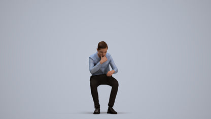 3D scanned boy kids business, photorealistic archviz people for Enscape and SketchUp, standing pose render