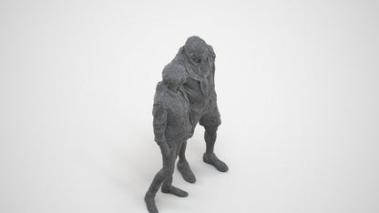 3D scanned senior woman couple casual, photorealistic archviz people for Enscape and SketchUp, wireframe three-quarter view