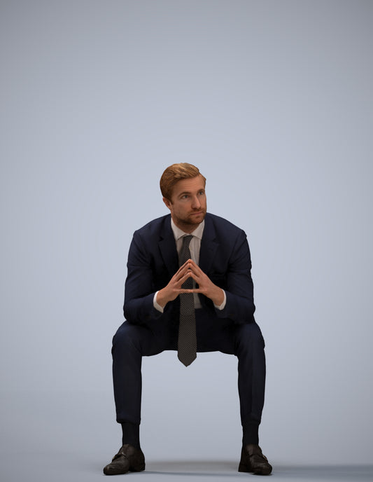 realistic 3D people man business, render-ready for V-Ray and Corona, FBX OBJ