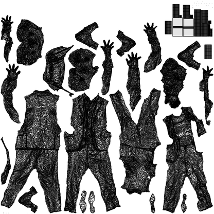 scanned 3D woman business, photogrammetry people for Enscape and V-Ray, wireframe top-down view
