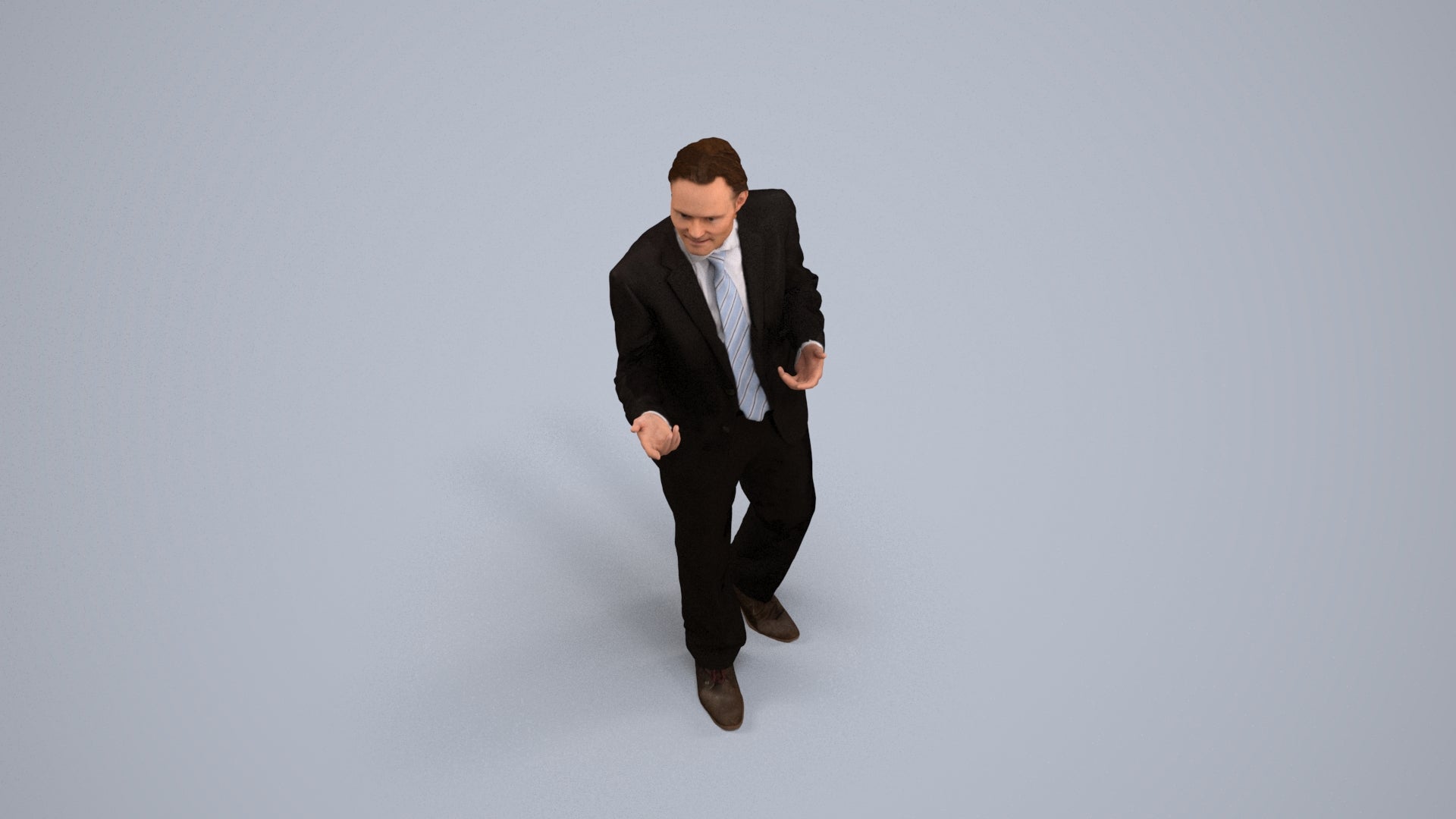 realistic 3D people man business, render-ready for V-Ray and Corona, FBX OBJ, back view render