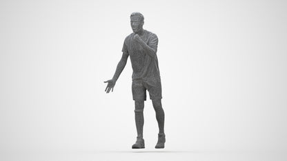 3D human model man sport, photogrammetry scanned person for archviz, wireframe back view