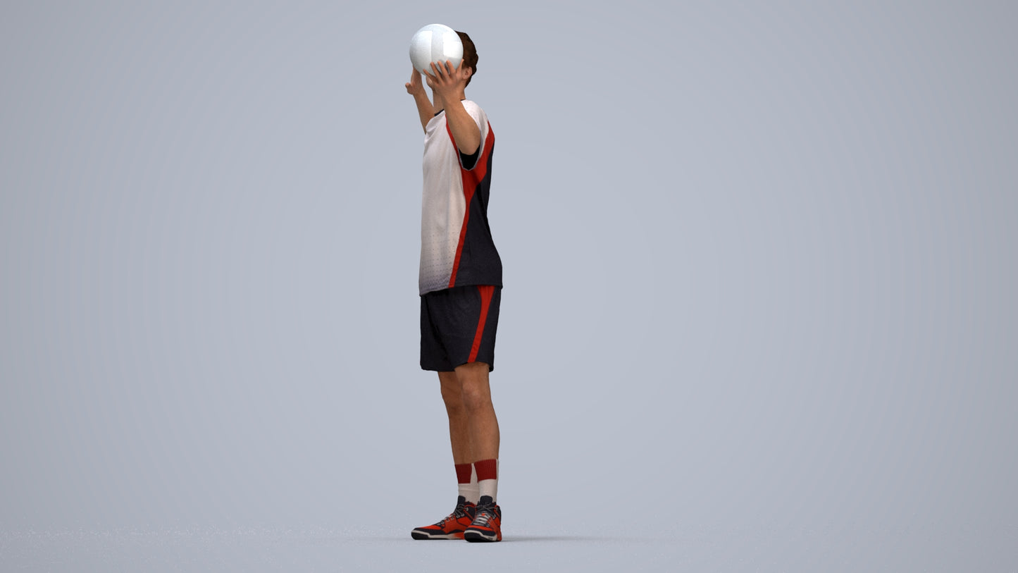 realistic 3D people man sport, render-ready for V-Ray and Corona, FBX OBJ, top-down view render