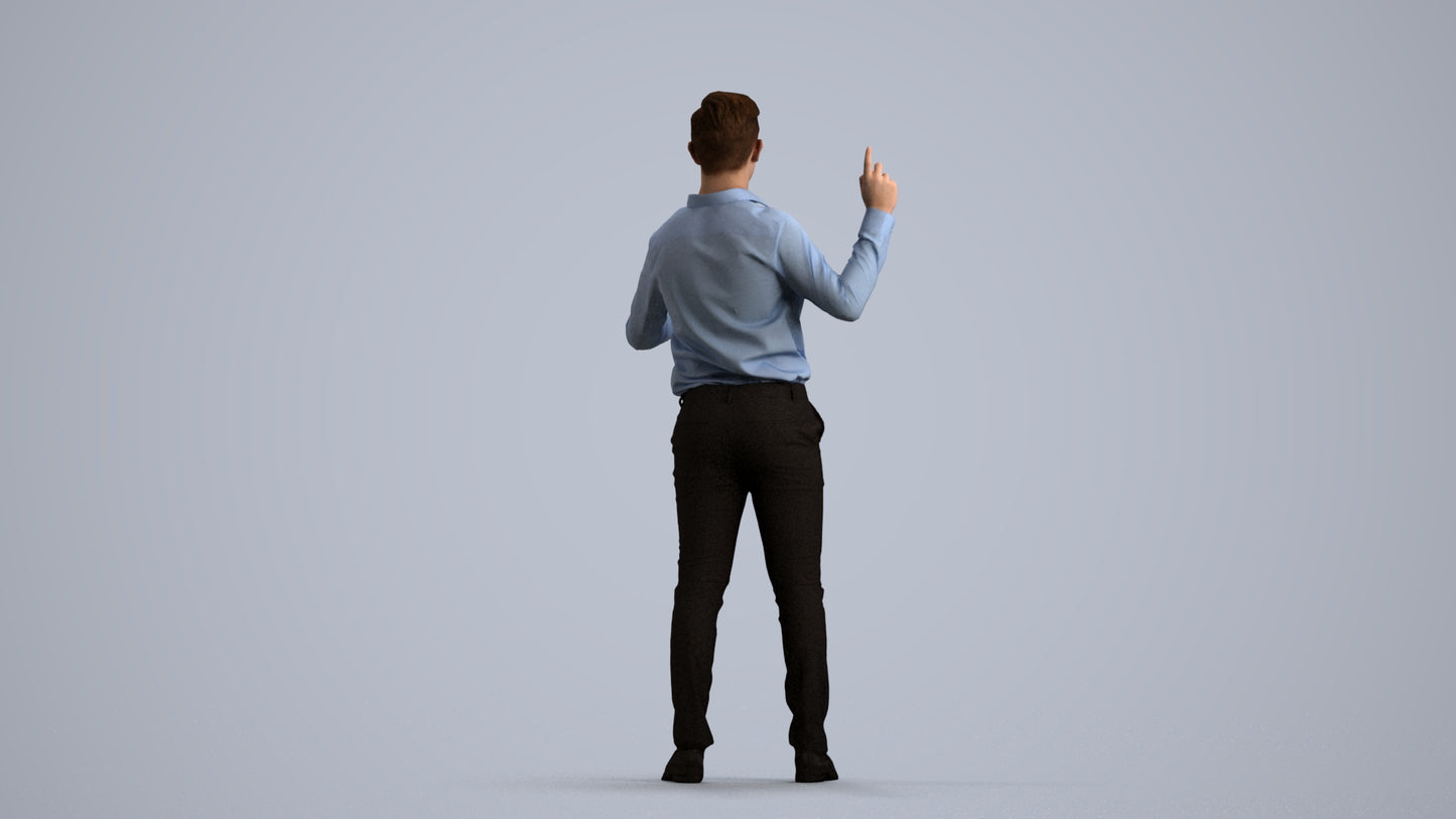 realistic 3D boy kids, scanned archviz people for Blender and 3ds Max, front view render