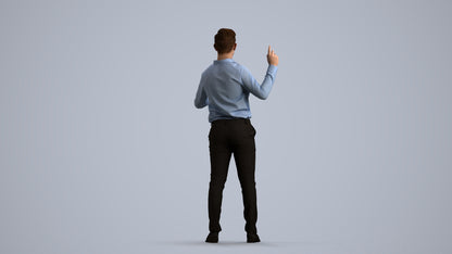 realistic 3D boy kids, scanned archviz people for Blender and 3ds Max, front view render