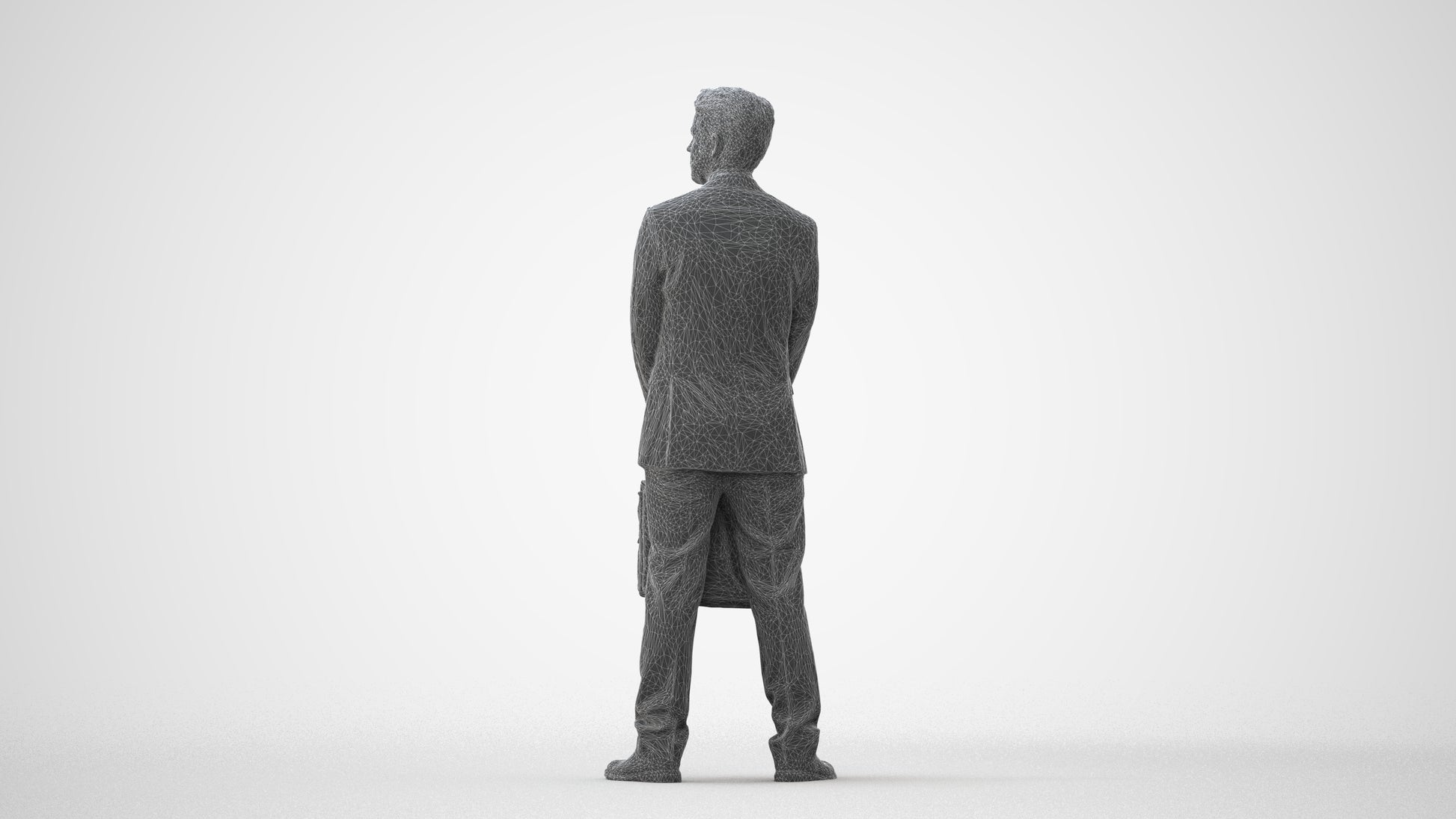 realistic 3D man business, scanned archviz people for Blender and 3ds Max, square thumbnail