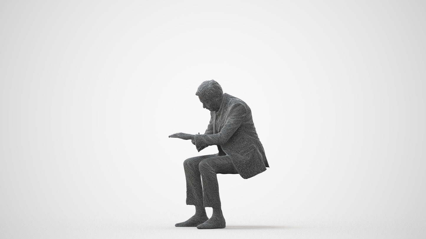 3D people model man business, scanned human for 3ds Max rendering, square thumbnail