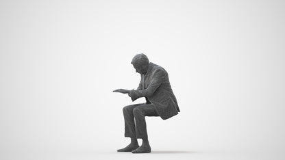 3D people model man business, scanned human for 3ds Max rendering, square thumbnail