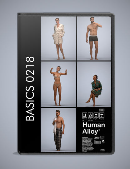 scanned 3D people bathroom collection, 5 photogrammetry models for Enscape and V-Ray