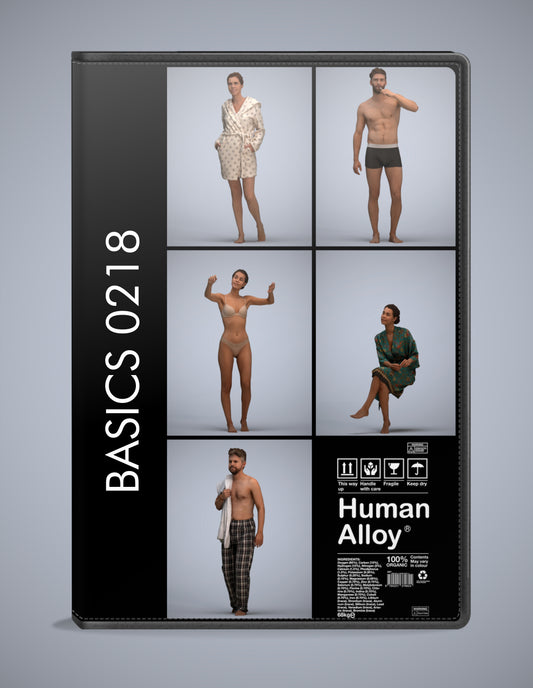 scanned 3D people bathroom collection, 5 photogrammetry models for Enscape and V-Ray