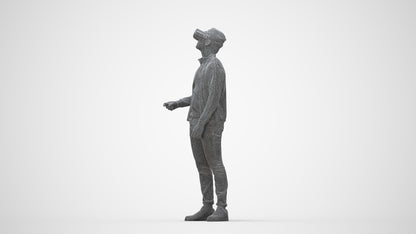 realistic 3D boy casual kids, scanned archviz people for Blender and 3ds Max, wireframe back view