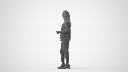realistic 3D woman business, scanned archviz people for Blender and 3ds Max, square thumbnail
