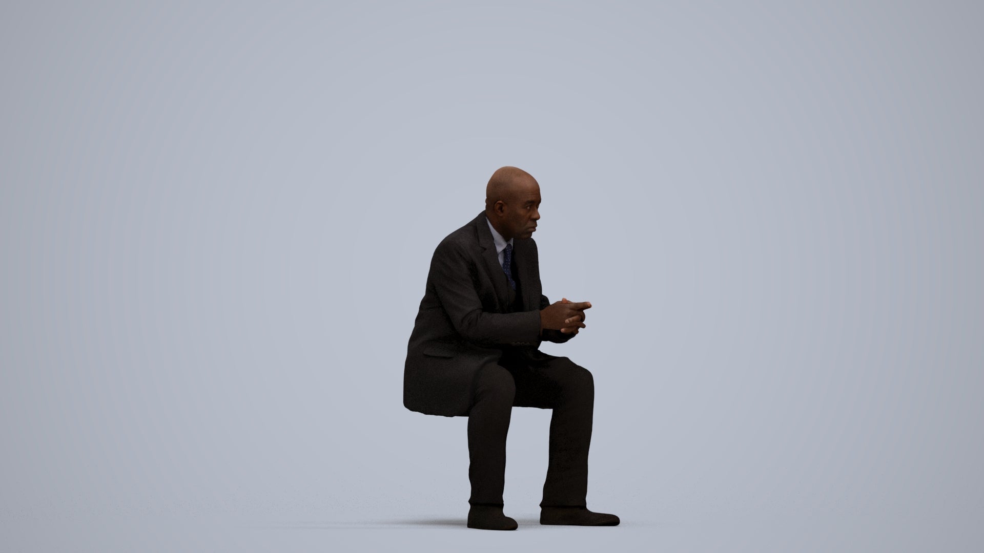 realistic 3D human man business, archviz people FBX OBJ for Blender, standing pose render