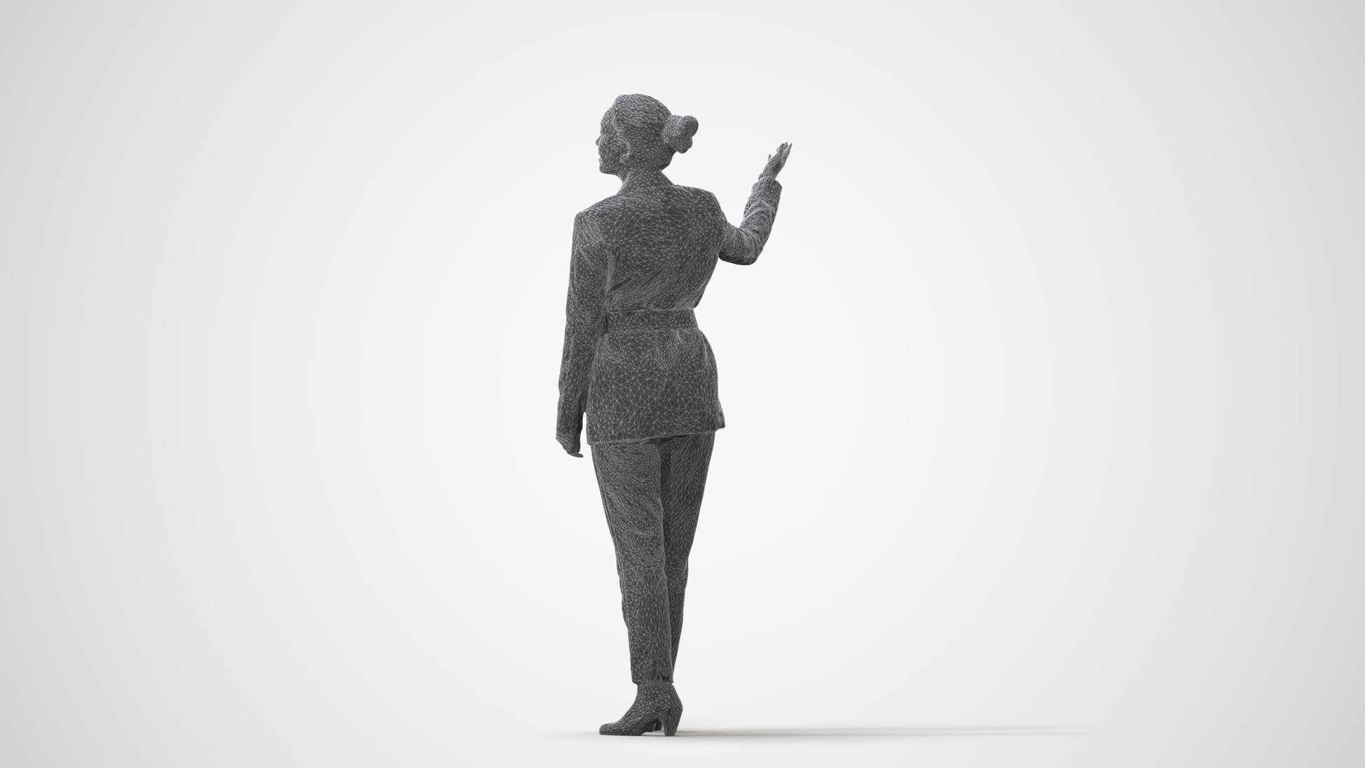 realistic 3D woman business, scanned archviz people for Blender and 3ds Max, square thumbnail