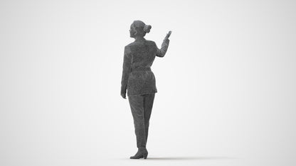 realistic 3D woman business, scanned archviz people for Blender and 3ds Max, square thumbnail