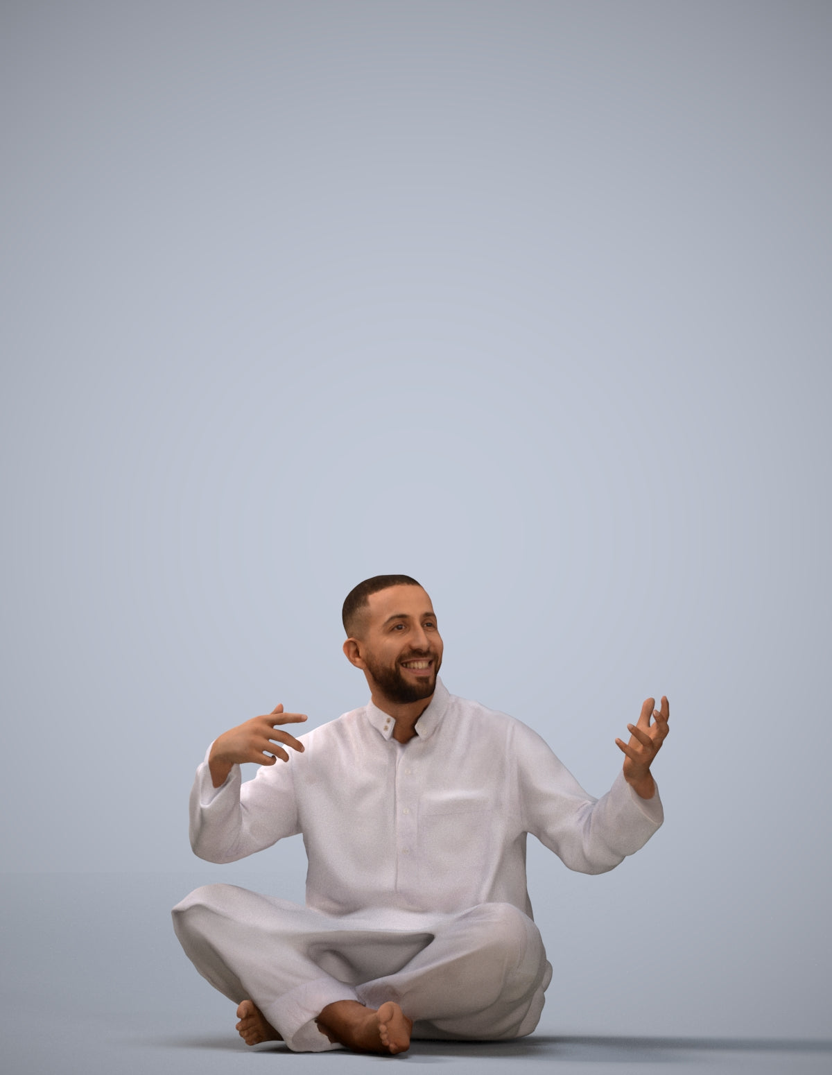 realistic 3D people man sitting, render-ready for V-Ray and Corona, FBX OBJ