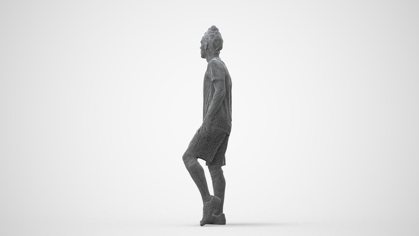 realistic 3D human man sport, archviz people FBX OBJ for Blender, square thumbnail